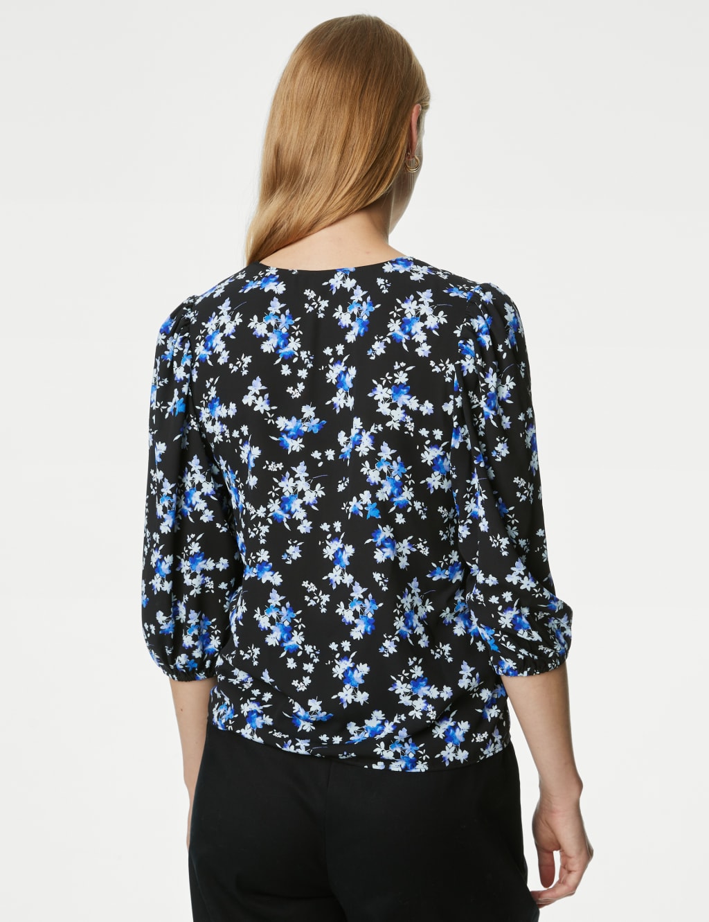 Floral V-Neck Button Through Blouse image 5