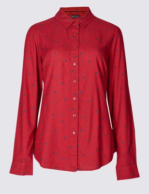 Star Print Long Sleeve Shirt | M&S Collection | M&S