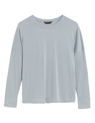 

M&S Collection Top de ajuste estándar de modal con cuello redondoWomens - Platinum, Platinum