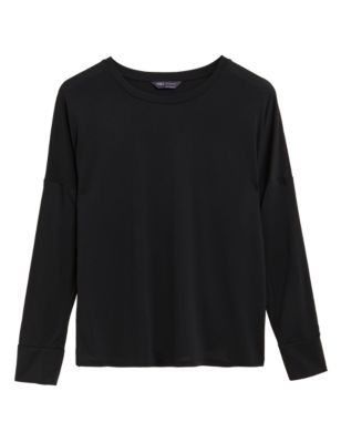 

Womens M&S Collection Modal Rich Round Neck Regular Fit Top - Black, Black