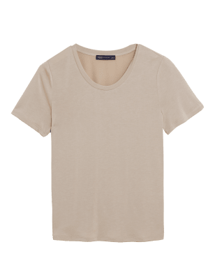 

M&S Collection Camiseta de escote abierto de modalWomens - Sand, Sand