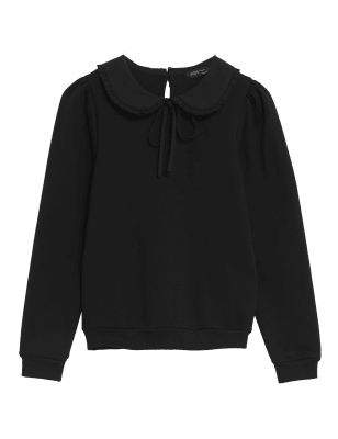 

Womens M&S Collection Cotton Rich Regular Fit Sweatshirt - Black, Black