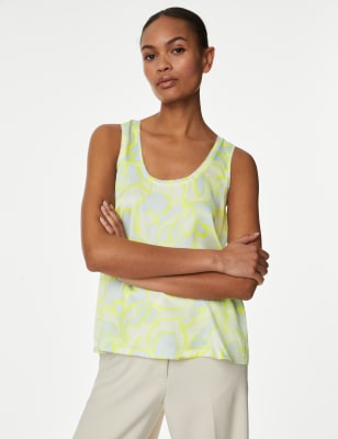 

Womens M&S Collection Gemustertes Trägeroberteil in normaler Passform - Ivory Mix, Ivory Mix