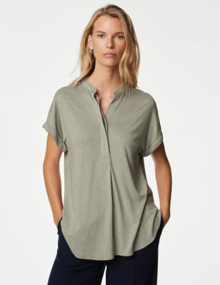 

Womens M&S Collection Jersey Regular Fit Top - Soft Green, Soft Green