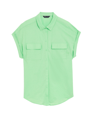 

M&S Collection Camisa con cuello de puntoWomens - Fresh Mint, Fresh Mint