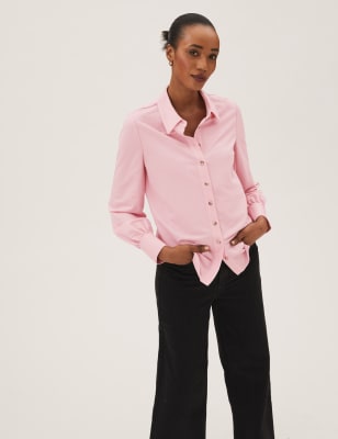 

M&S Collection Camisa multiusos de modal con cuelloWomens - Dusted Pink, Dusted Pink