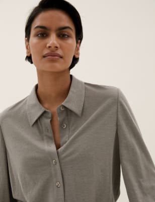 

Womens M&S Collection Camisa de punto de ajuste estándar de modal - Fawn, Fawn