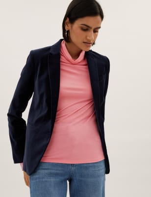 

M&S Collection Top de ajuste estándar de manga larga con cuello chimeneaWomens - Petal Pink, Petal Pink