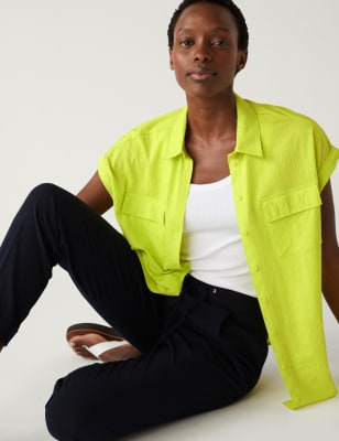 

Womens M&S Collection Jersey-Hemd mit normaler Passform - Limeade, Limeade