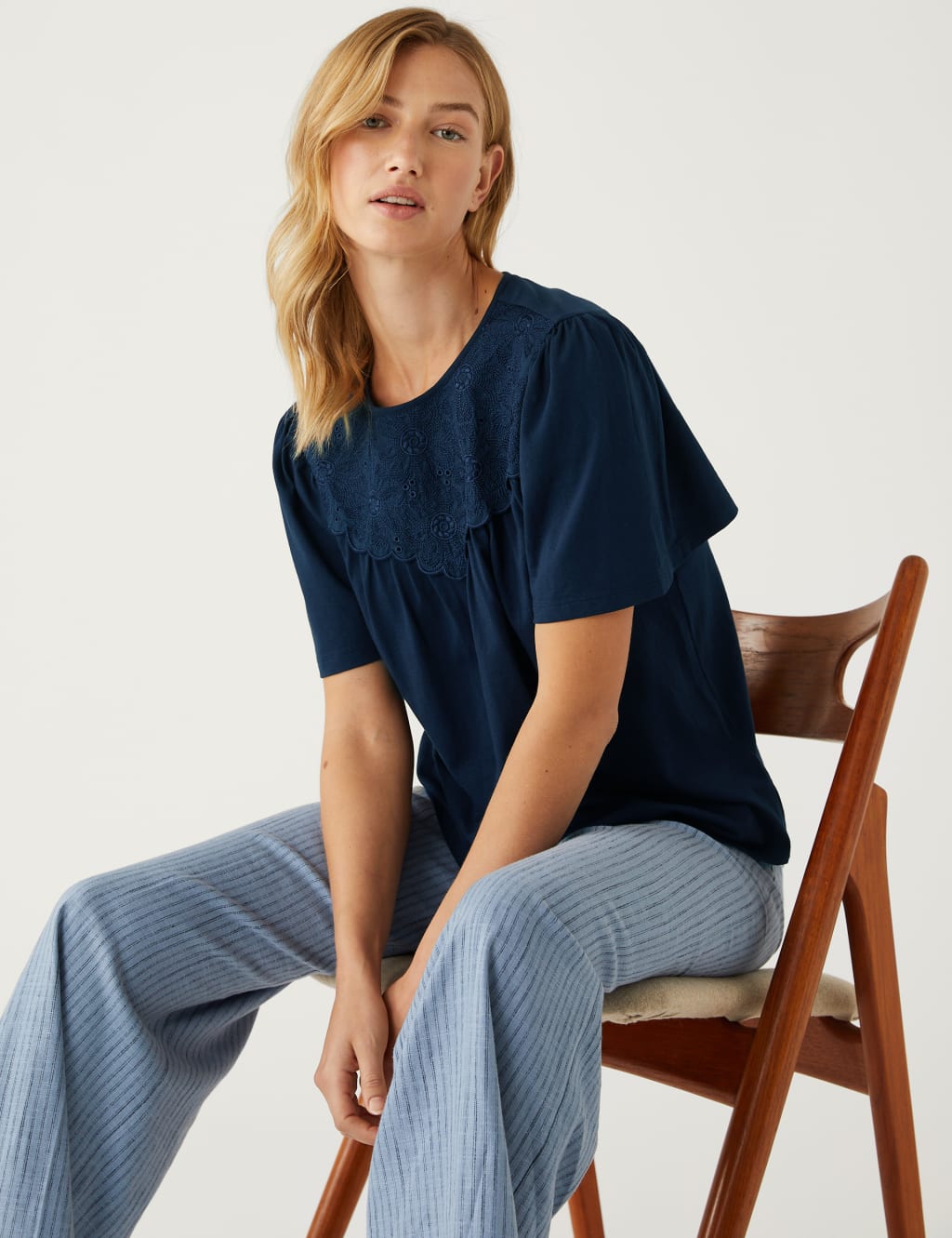 Jersey Embroidered Regular Fit Top image 1