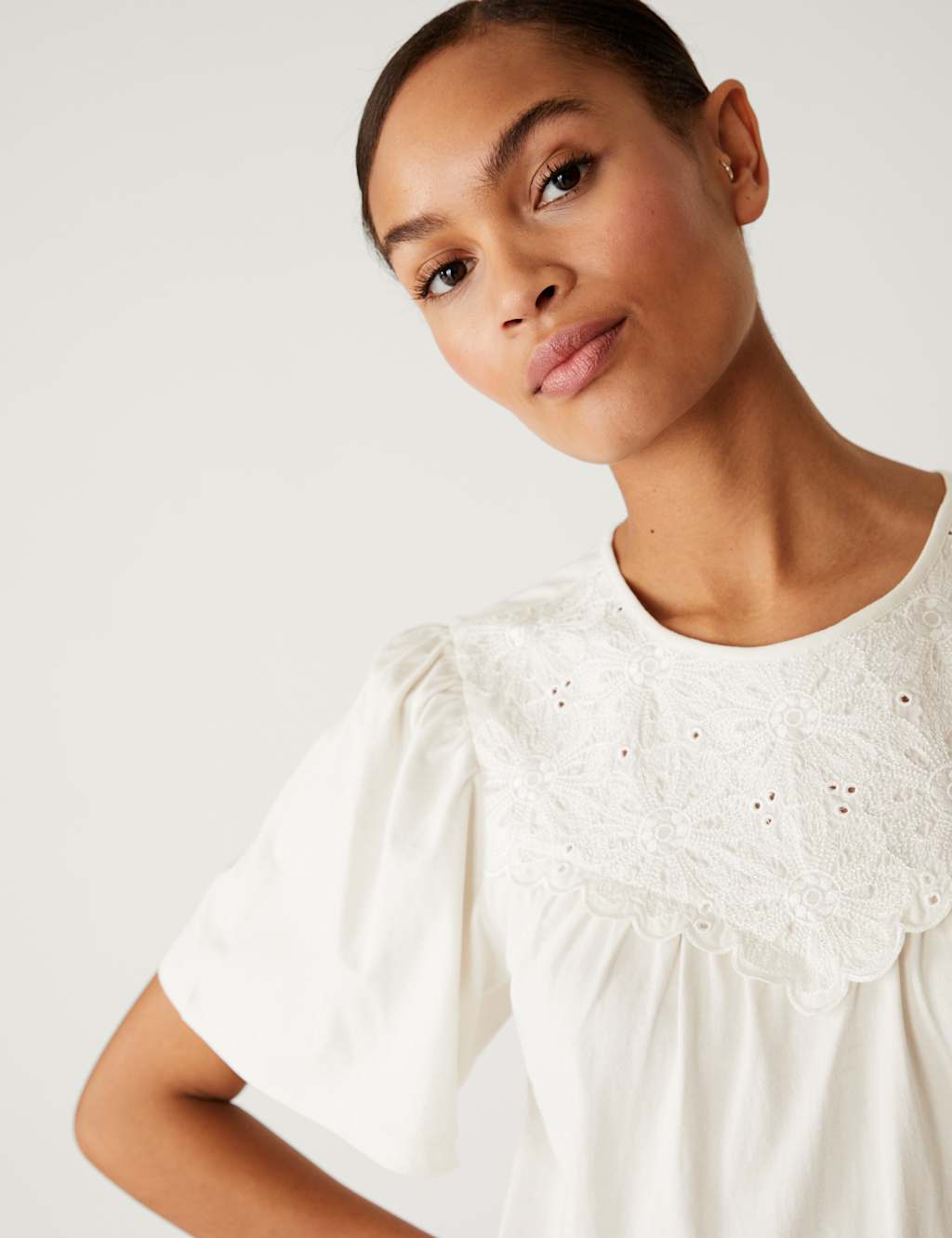 Jersey Embroidered Regular Fit Top image 3
