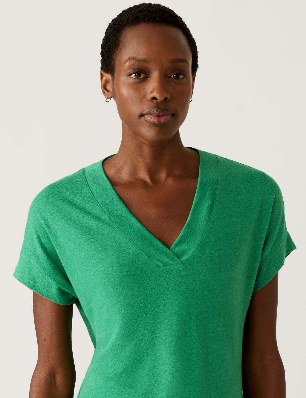 Linen Rich Regular Fit T-Shirt image 3