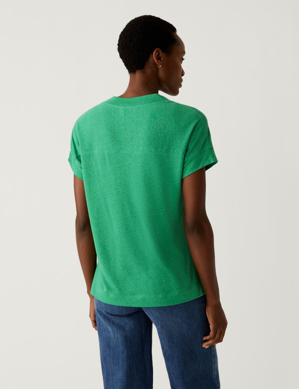 Linen Rich Regular Fit T-Shirt image 4