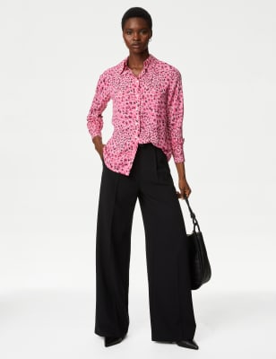 

Womens M&S Collection Hemd mit Kragen und Muster - Pink Mix, Pink Mix