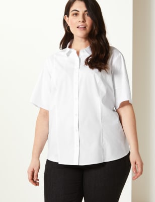 CURVE&nbsp;&ndash; Chemise boutonn&eacute;e en coton