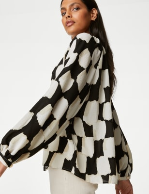 

Womens M&S Collection Printed Top - Ivory Mix, Ivory Mix