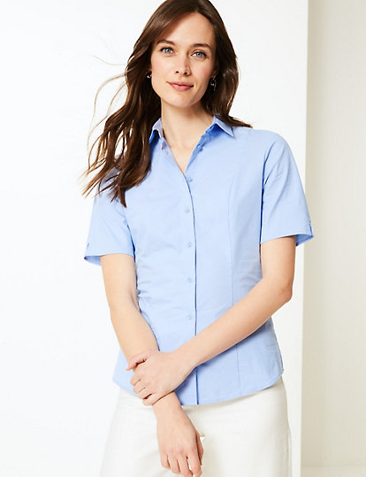Cotton Rich Button Detailed Shirt