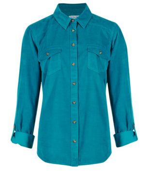 Pure Cotton Corduroy Shirt | Indigo Collection | M&S