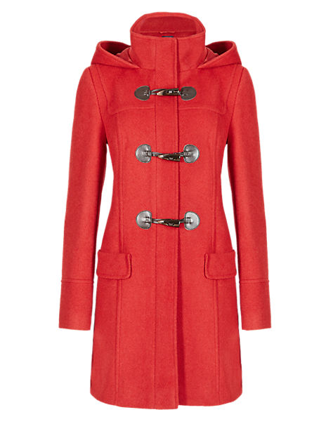 Hooded Duffle Coat with Wool | M&S Collection | M&S
