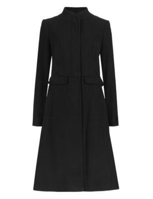 Wool Blend Overcoat with Cashmere | M&S Collection | M&S