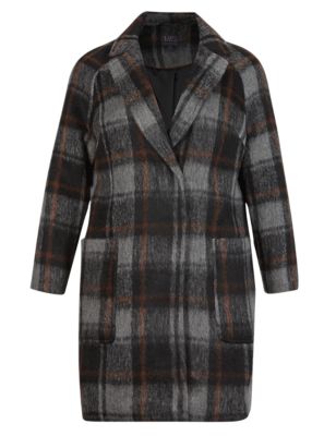 PLUS Drawn Checked Coat | M&S Collection | M&S