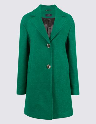 Wool Blend Single Breasted Coat | M&S Collection | M&S
