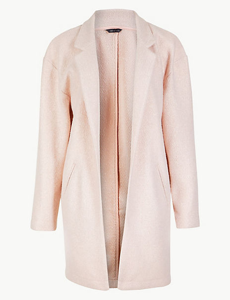 Textured Open Front Coat | M&S Collection | M&S