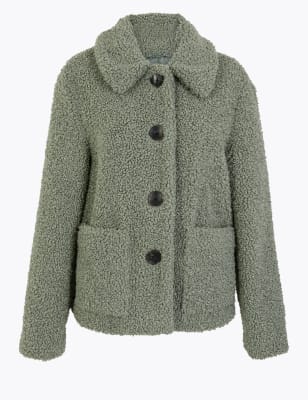 M and s deals teddy bear coat