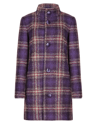 checked wool coats
