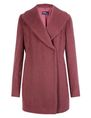 Collared Neck Car Coat with Wool | Twiggy | M&S