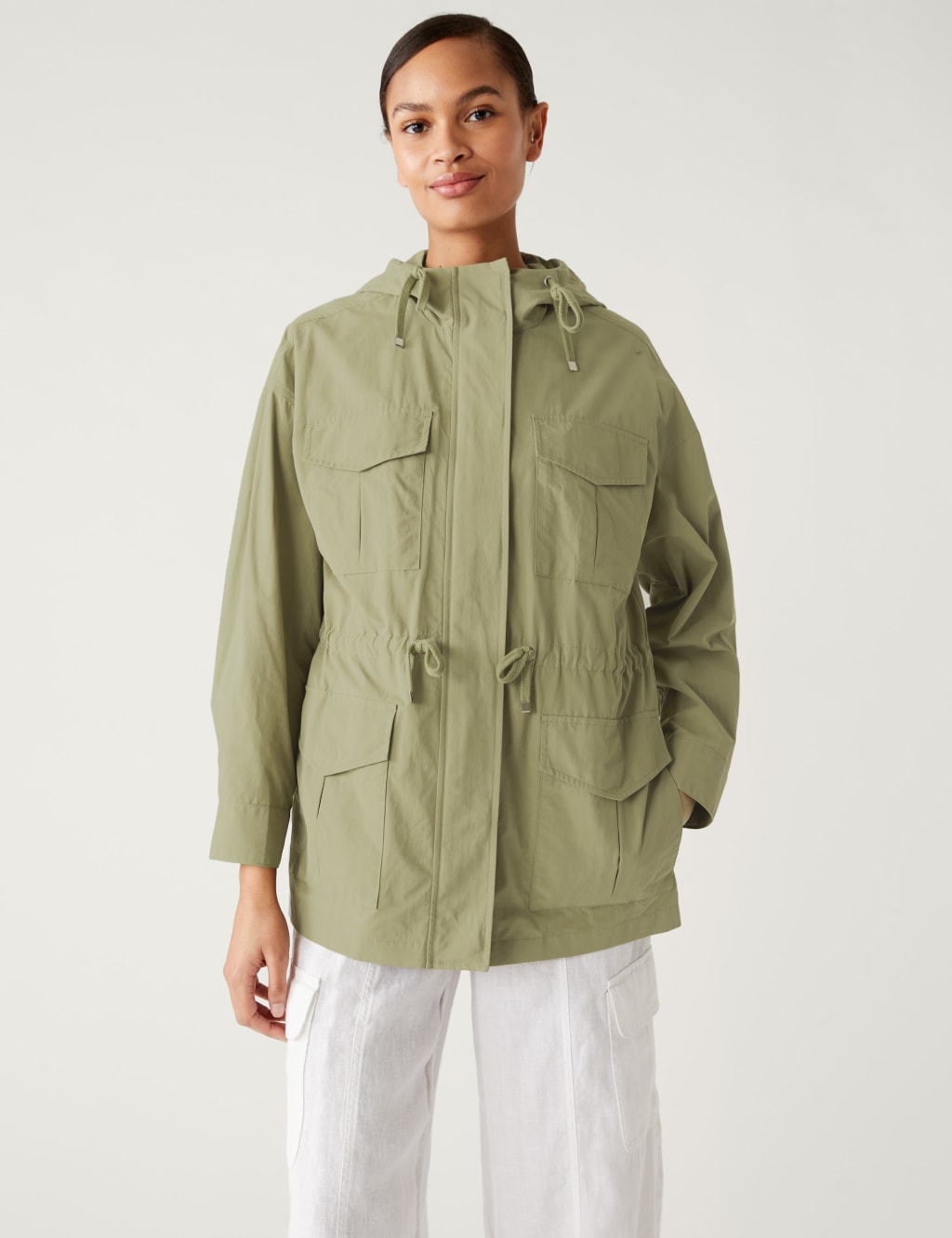 Lightweight Utility Rain Jacket With Cotton image 2