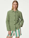 Pure Cotton Floral Quilted Shacket
