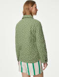 Pure Cotton Floral Quilted Shacket