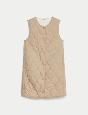 Reversible Quilted Borg Lined Gilet
