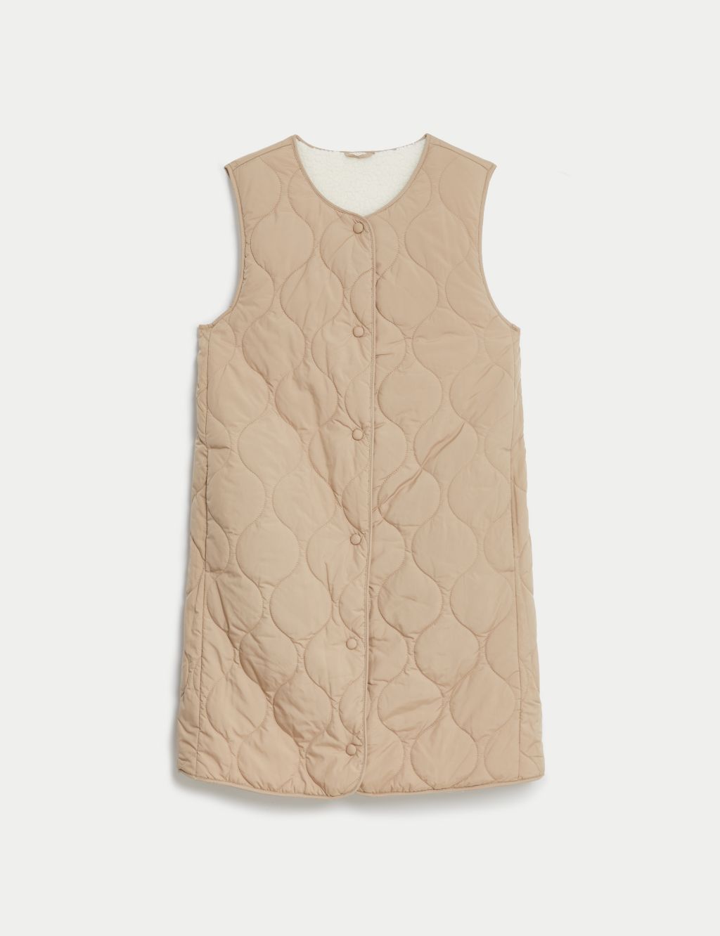 Reversible Quilted Borg Lined Gilet image 2