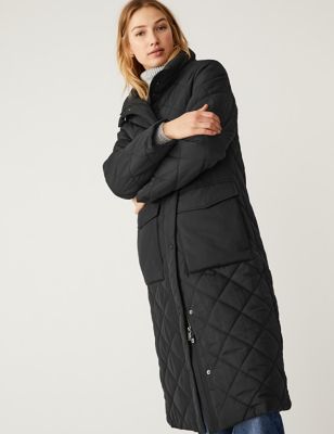 

Womens M&S Collection Quilted Stormwear™ Longline Puffer Coat - Black, Black