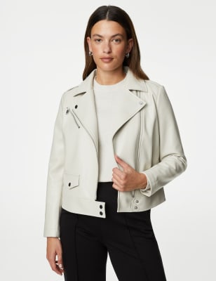 Faux Leather Biker Jacket - MV