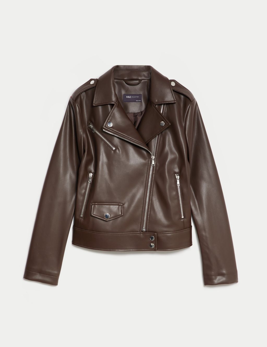 Faux Leather Biker Jacket image 2