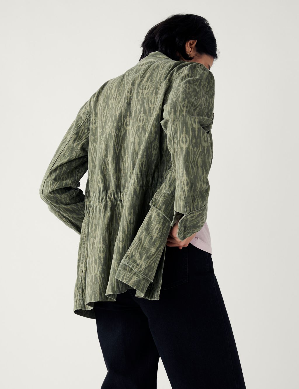 Cotton Rich Printed Utility Jacket image 3
