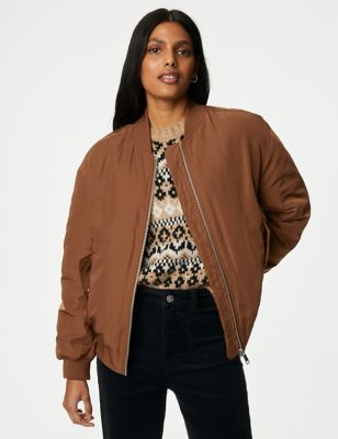 

Womens M&S Collection Padded Bomber Jacket - Toffee, Toffee