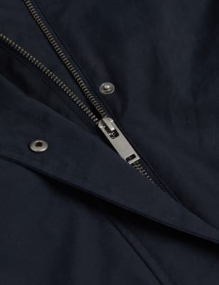 

Womens M&S Collection Cotton Rich Stormwear™ Hooded Parka Coat - Midnight Navy, Midnight Navy