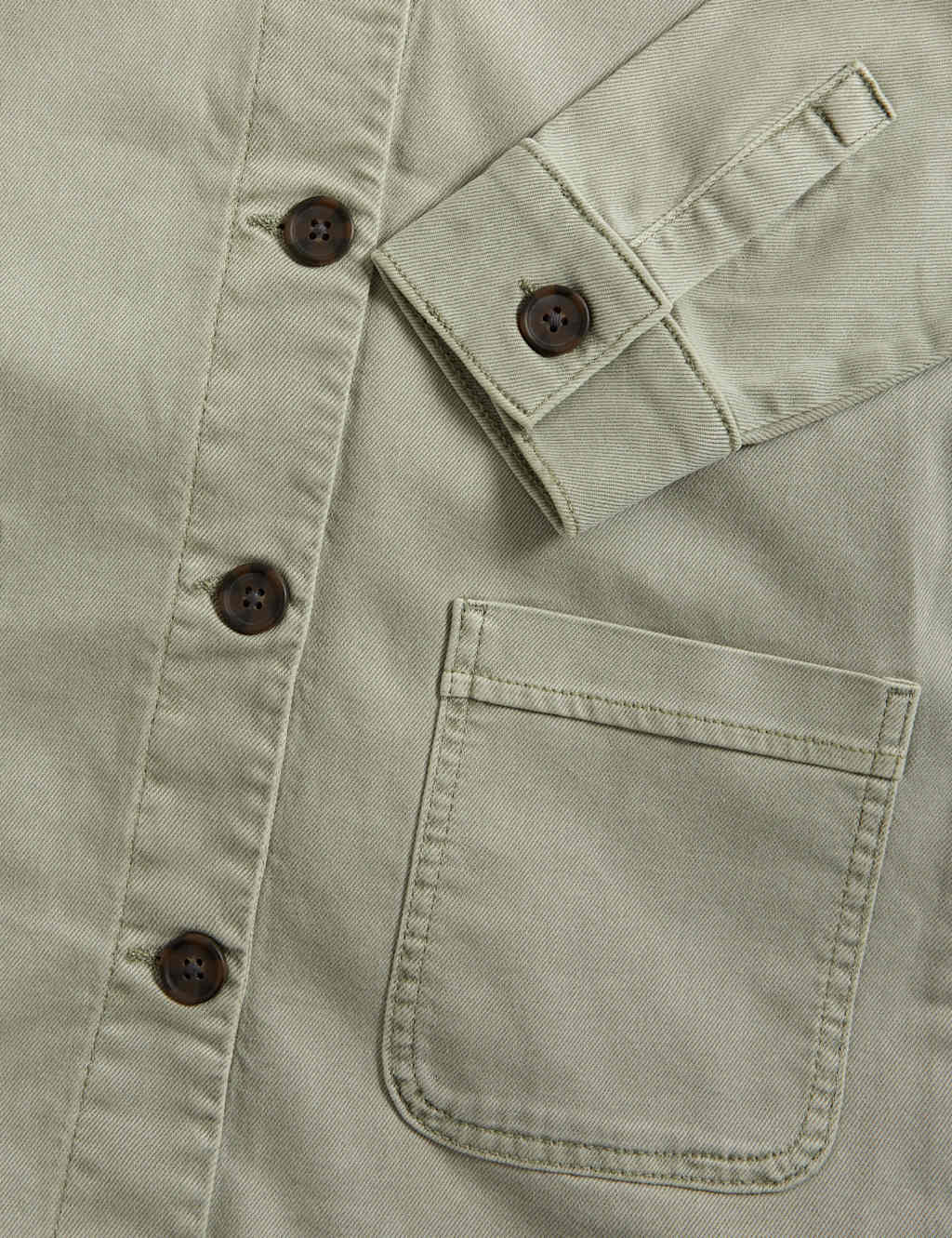 Cotton Rich Belted Revere Collar Jacket image 5
