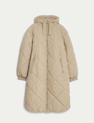 

Womens M&S Collection Recycled Thermowarmth™ Puffer Coat - Natural Beige, Natural Beige