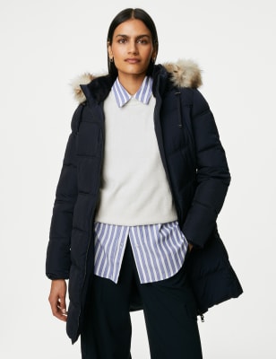 

Womens M&S Collection Thermowarmth™ Hooded Puffer Coat - Midnight Navy, Midnight Navy