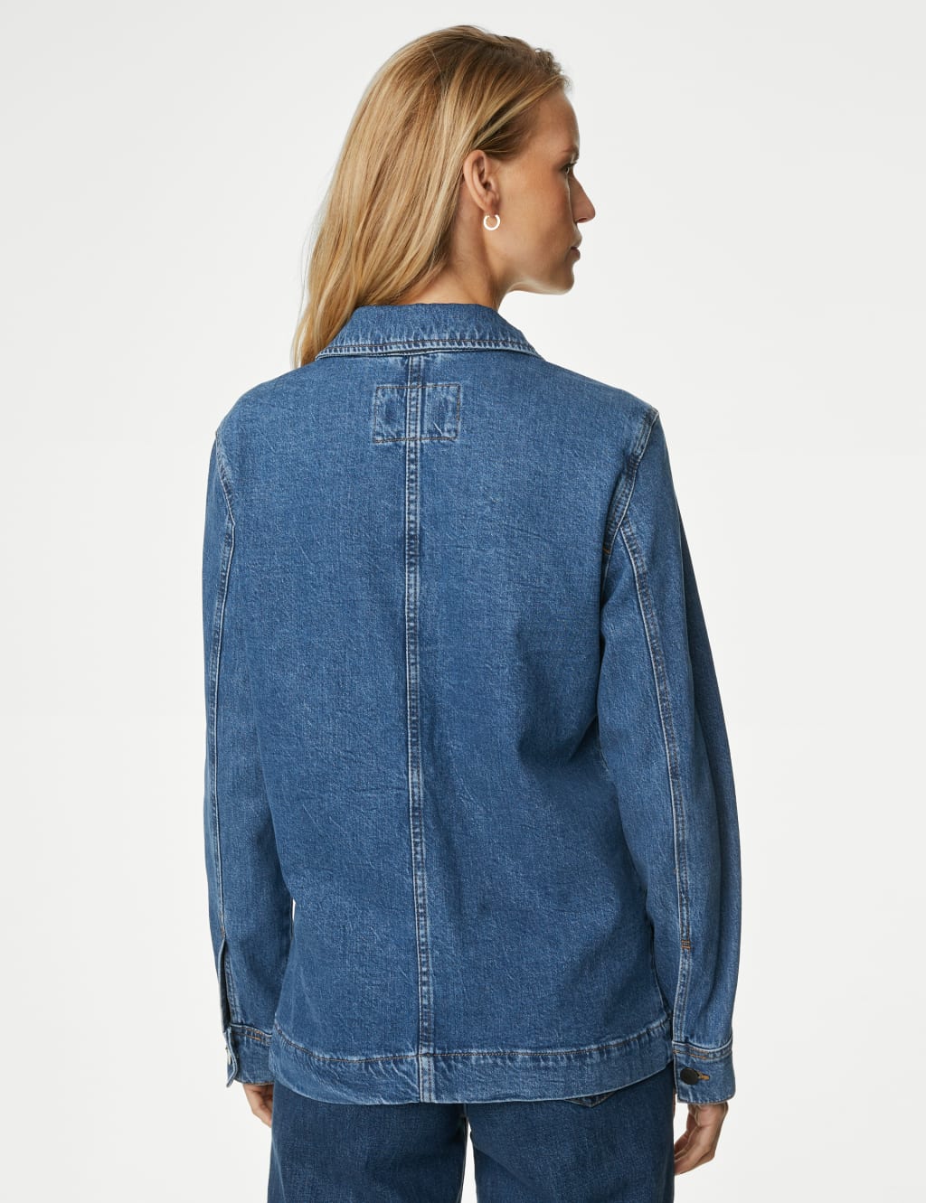 Cotton Rich Denim Utility Jacket image 4