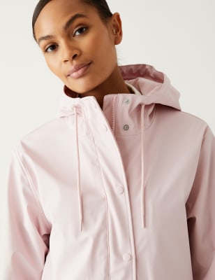 

M&S Collection Impermeable con capucha de gomaWomens - Pink Shell, Pink Shell