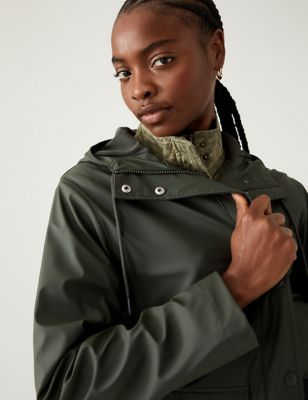 Rubber Hooded Raincoat | M&S KG