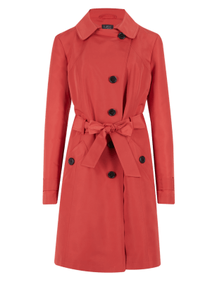 Tipped Belted Mac with Stormwear™ | M&S Collection | M&S