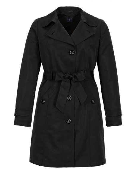 Tipped Belted Mac | M&S Collection | M&S