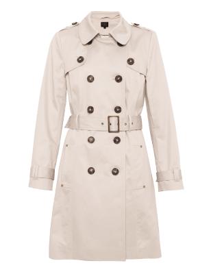 Pure Cotton Belted Trench Coat with Stormwear™ | M&S Collection | M&S